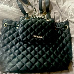 Guess logo quilted backpack/purse
